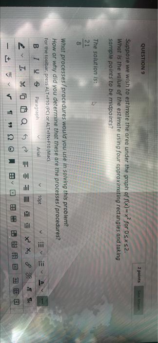 Solved QUESTION 9 2 points Suppose we wish to estimate the | Chegg.com