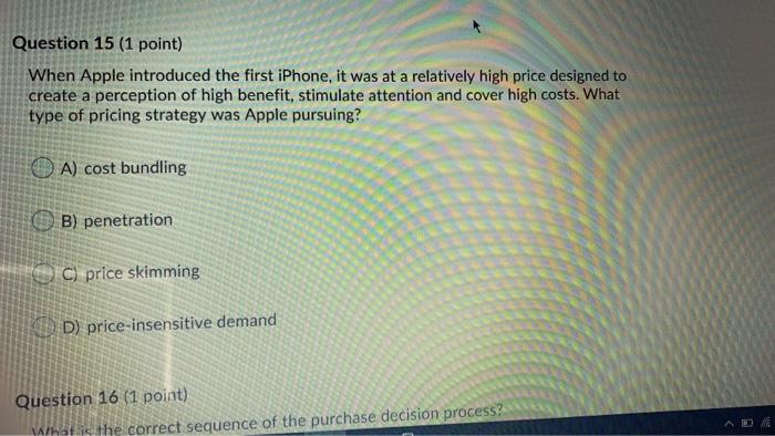 Solved Question 18 (1 point) Which of the following is a | Chegg.com