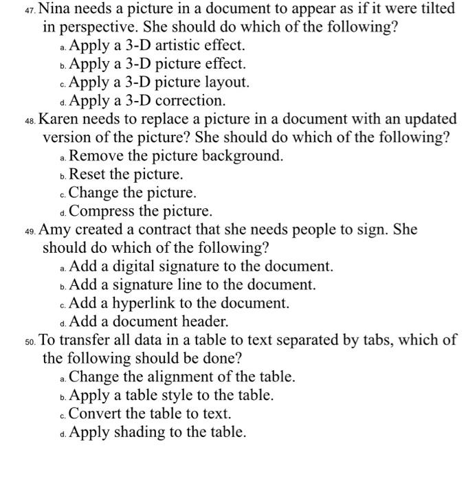 Solved 47 nina needs a picture in a document to appear as chegg