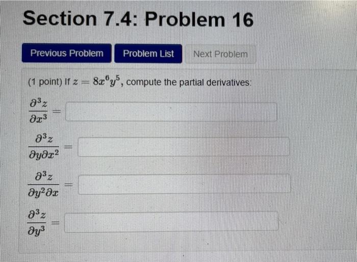 Solved Section 7.4: Problem 16 Previous Problem Problem List | Chegg.com