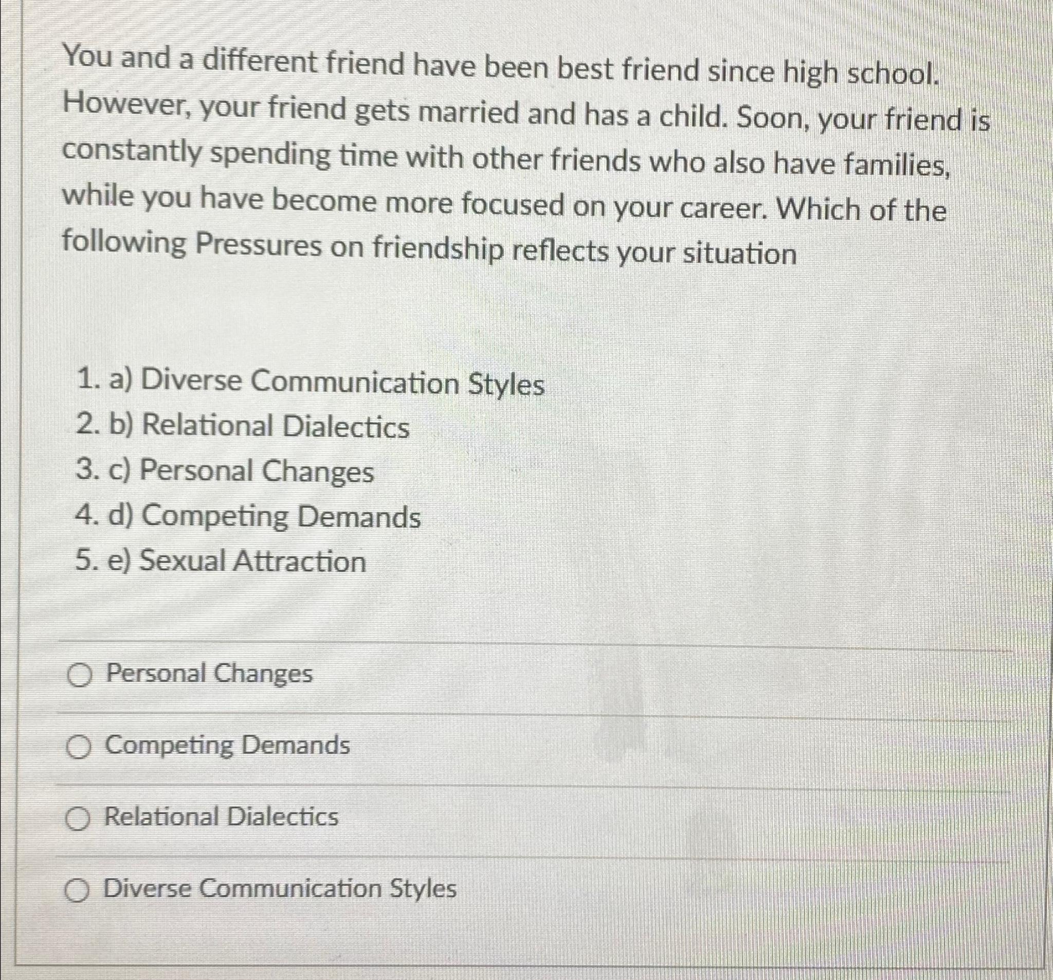 my best friend is going to a different high school