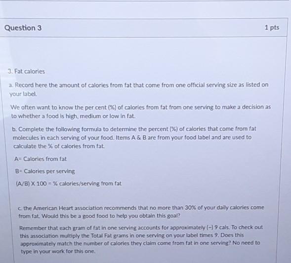 Solved Gather 4 Nutritional Facts labels from food products. | Chegg.com