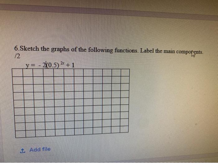 Solved 6.Sketch the graphs of the following functions. Label | Chegg.com