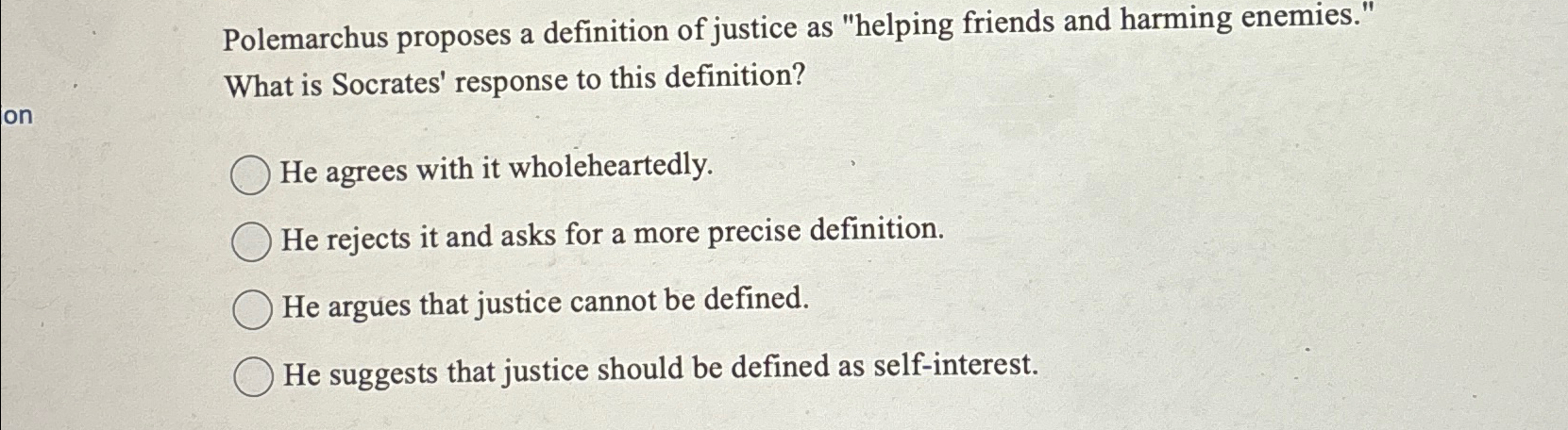 polemarchus' definition of justice essay