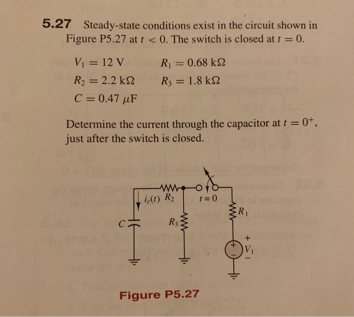Solved 5.13 Determine the initial and final conditions for | Chegg.com