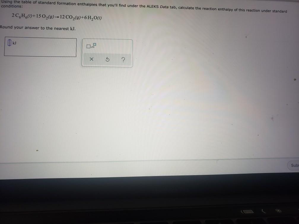 Solved Using the table of standard formation enthalpies that | Chegg.com