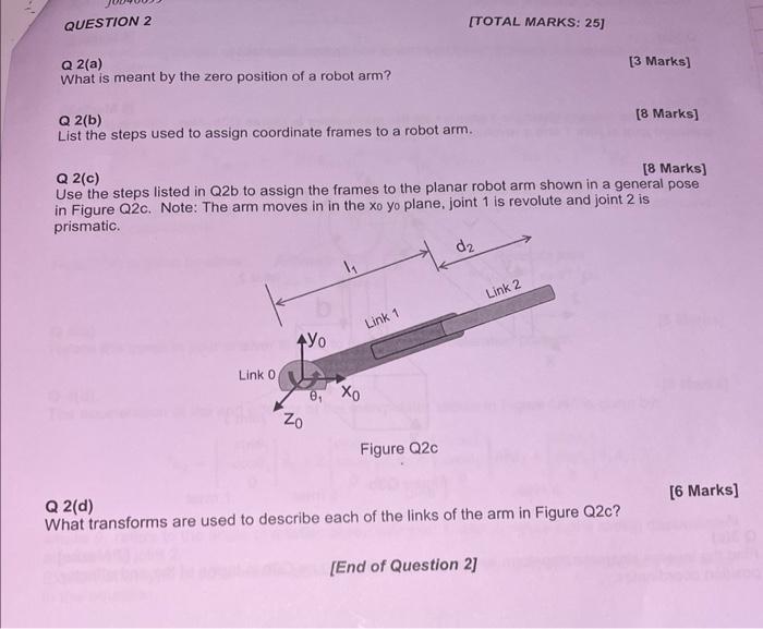 Solved Q 2 (a) [3 Marks] What is meant by the zero position | Chegg.com