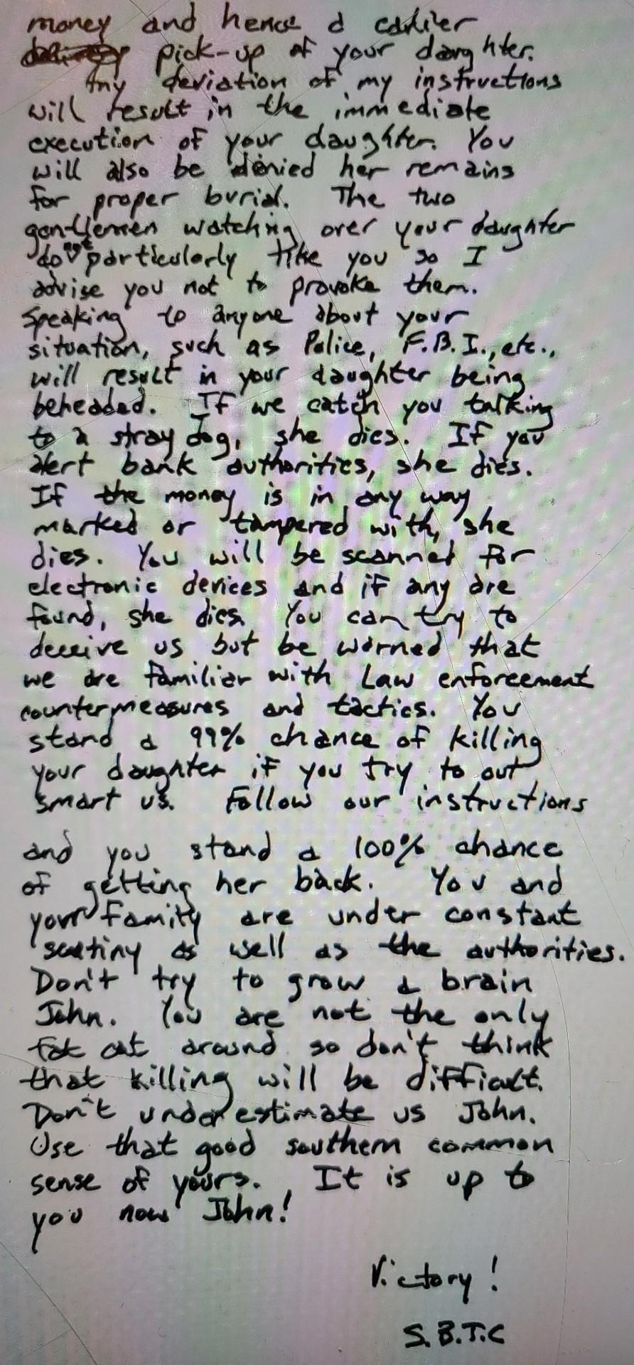 Solved Jon Benet Ramsey Case In the early morning hours of | Chegg.com