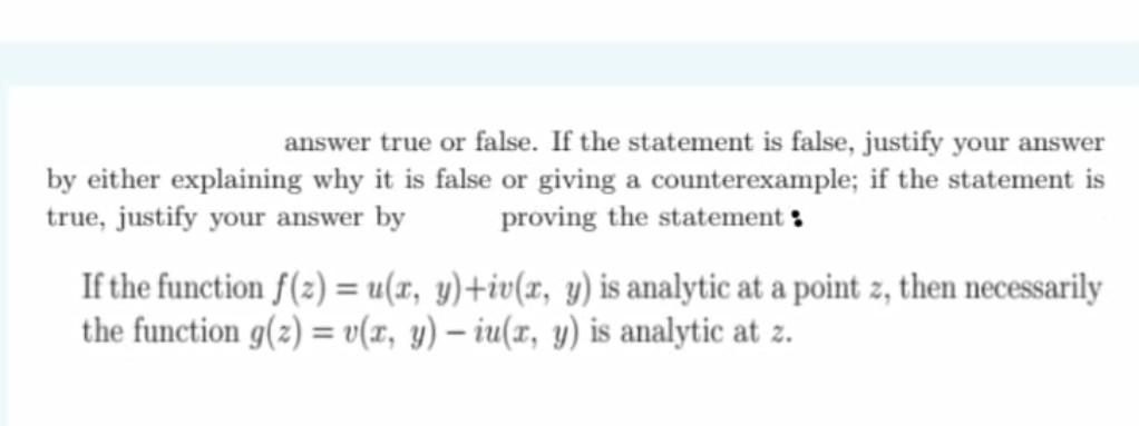 Solved answer true or false. If the statement is false, | Chegg.com