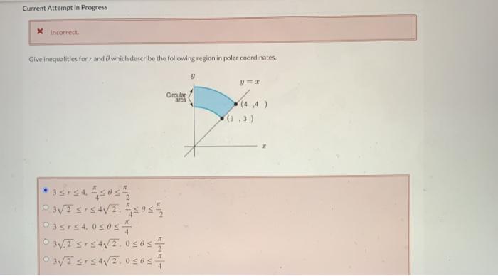 Solved Current Attempt in Progress X Incorrect Give | Chegg.com