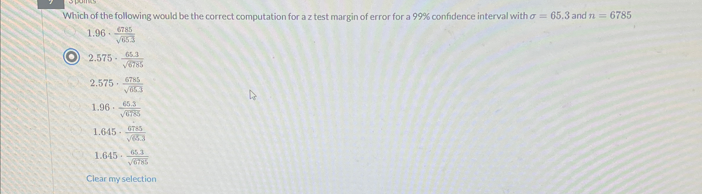 Solved Which of the following would be the correct | Chegg.com