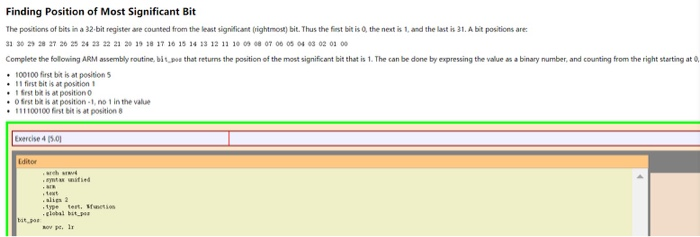 Finding Position of Most Significant Bit The | Chegg.com