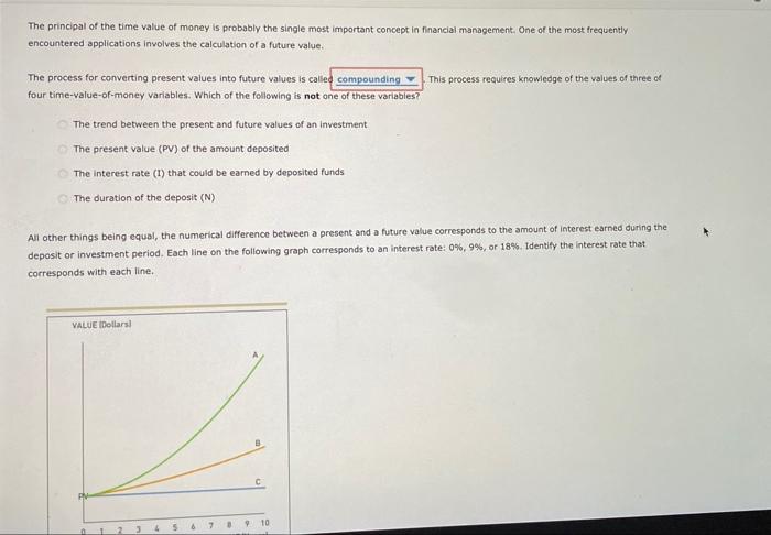 Solved The principal of the time value of money is probably | Chegg.com