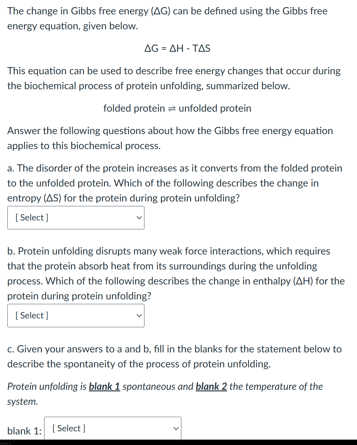 Solved The change in Gibbs free energy (ΔG) ﻿can be defined | Chegg.com