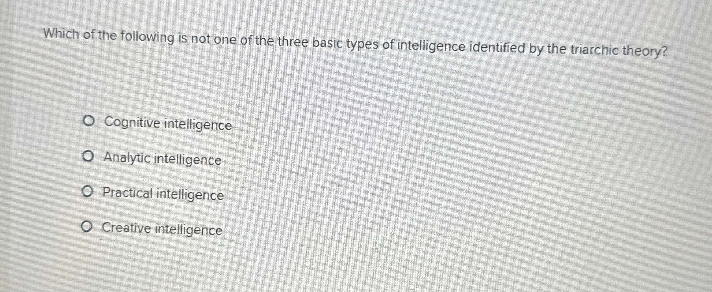 Solved Which of the following is not one of the three basic | Chegg.com