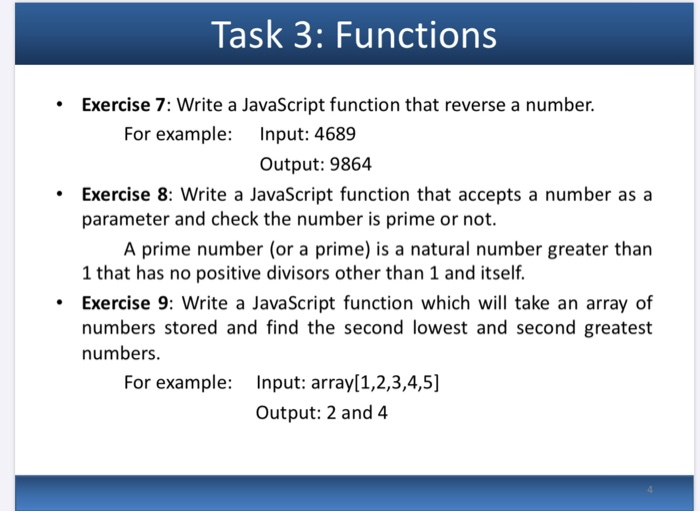 task in javascript example