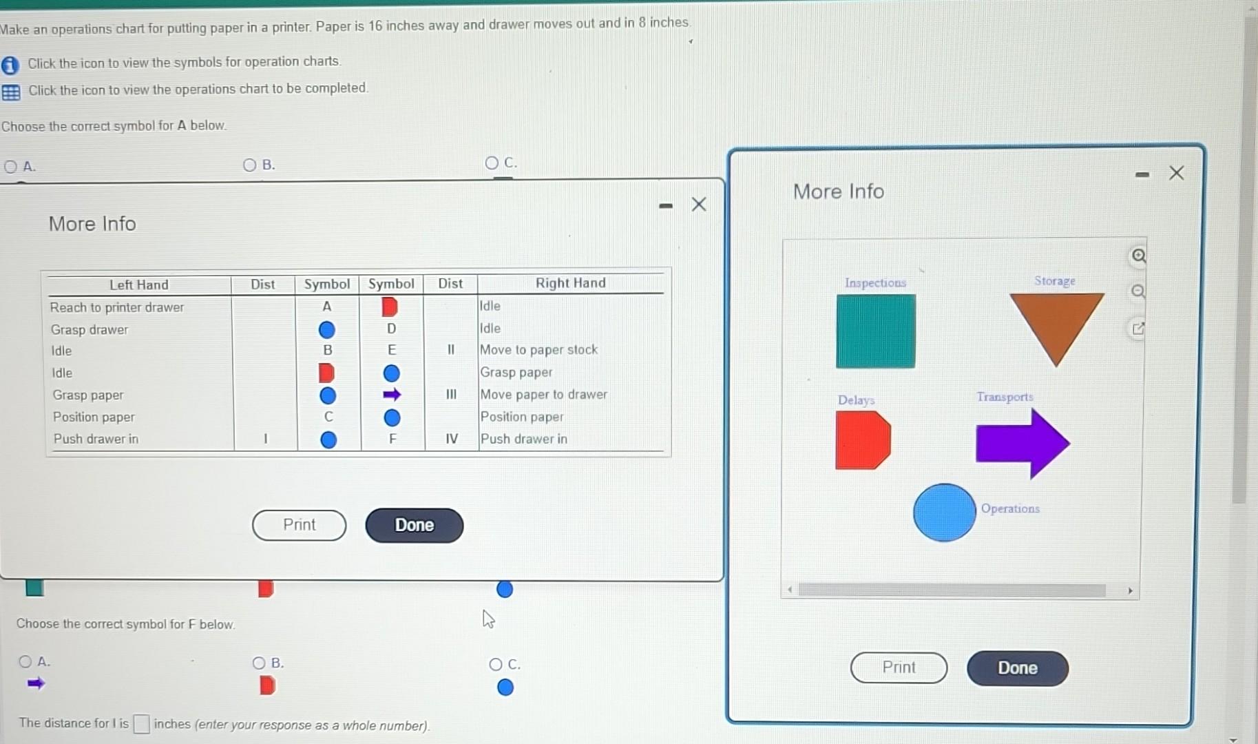 Make an operations chart for putting paper in a | Chegg.com