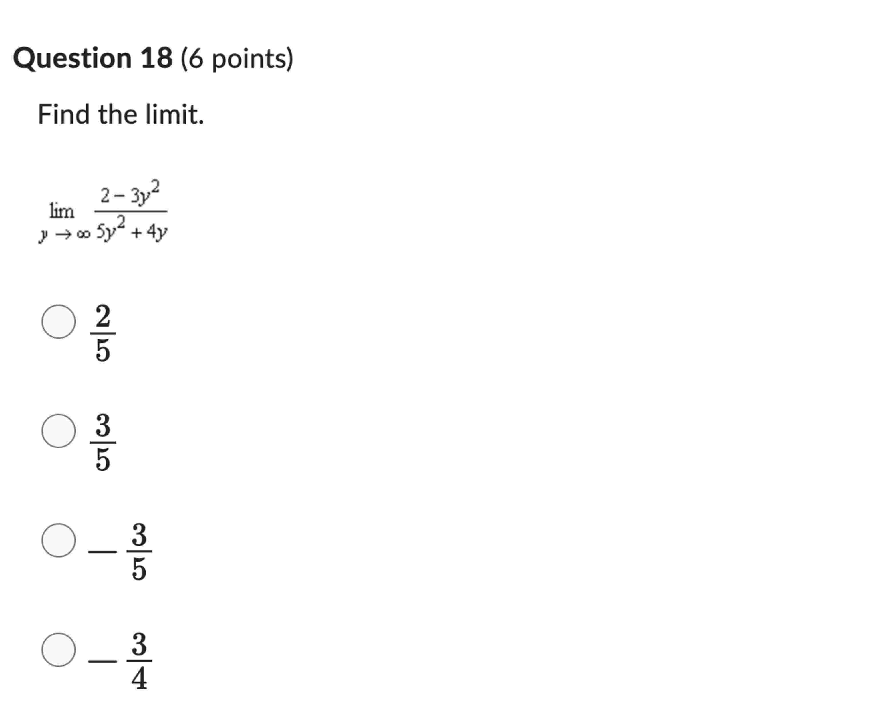 Solved Question 18 (6 ﻿points)Find the | Chegg.com