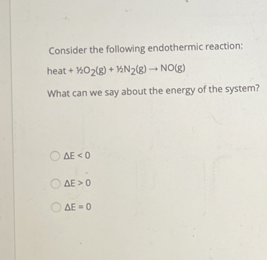 Solved Consider the following endothermic reaction ﻿heat