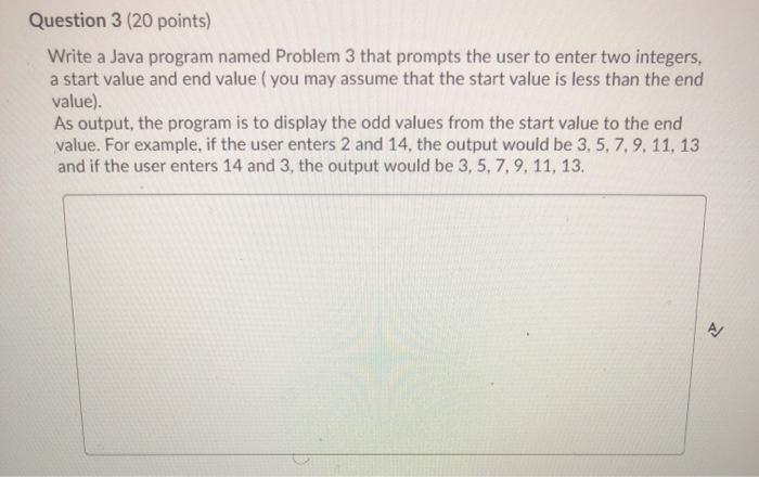 Solved Question 3 (20 points) Write a Java program named | Chegg.com