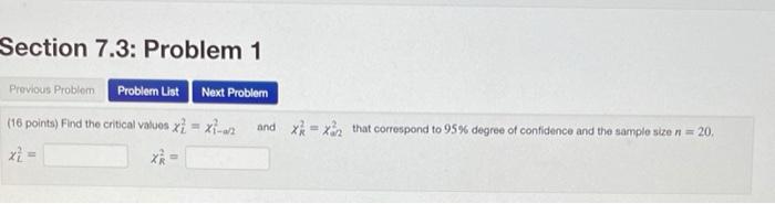 Solved Section 7.3: Problem 1 Previous Problem Problem List | Chegg.com