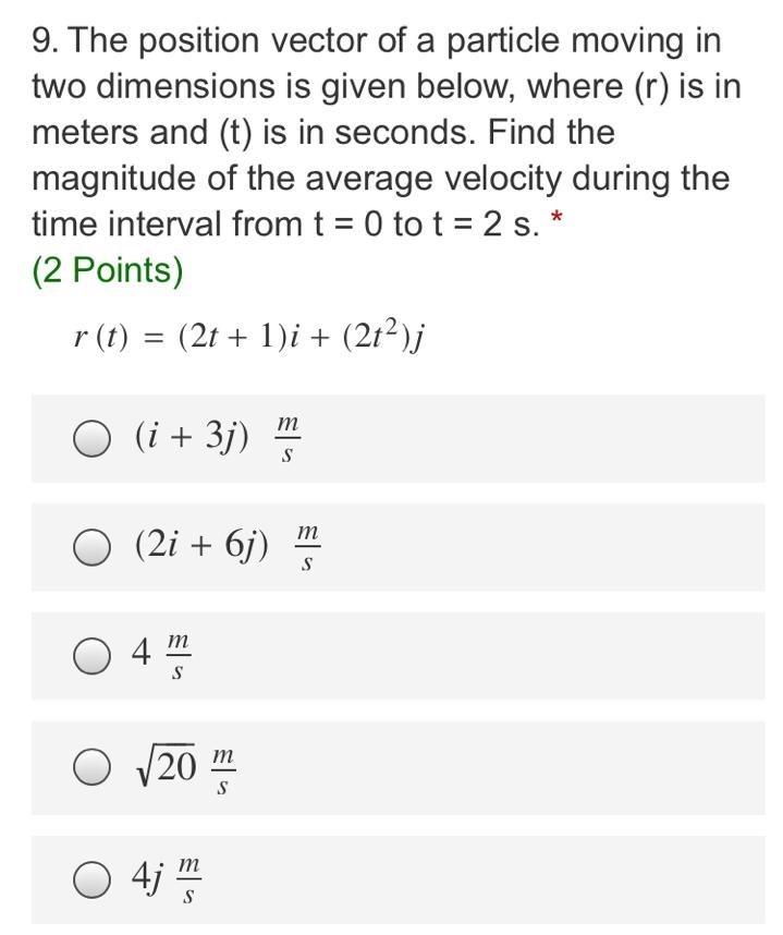 Solved 9. The position vector of a particle moving in two | Chegg.com