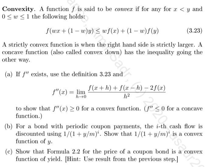Convexity. A function f is said to be convex if for | Chegg.com