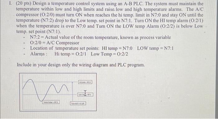 Solved I. (20 pts) Design a temperature control system using | Chegg.com