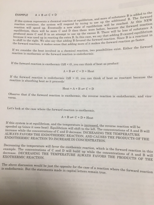 Solved Use Le Chatelier S Principle To Explain The Change Chegg Com