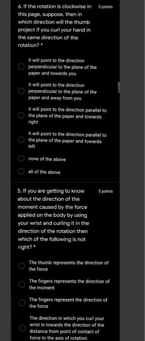 Solved 6. If the rotation is clockwise in 5 points this | Chegg.com