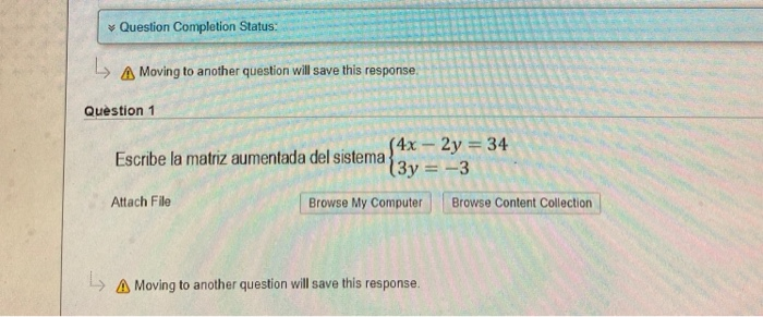 Solved Question Completion Status: L A Moving to another | Chegg.com
