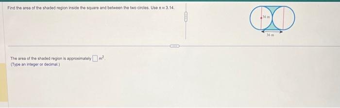 how to find the area of a shaded region in a square