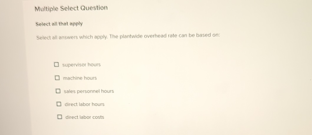 Solved Multiple Select QuestionSelect all that applySelect | Chegg.com