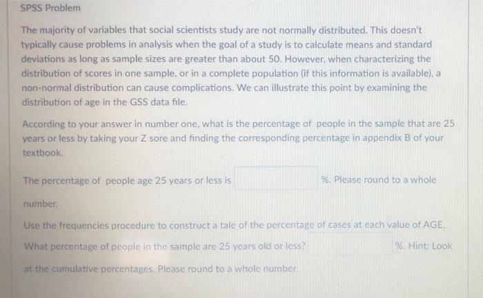 SPSS Problem The majority of variables that social | Chegg.com