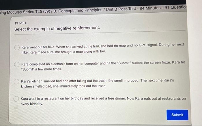 Solved 13 of 91 Select the example of negative | Chegg.com