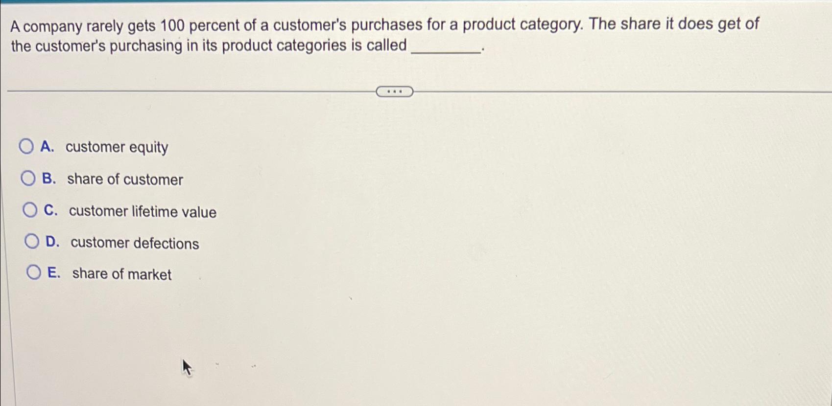 solved-a-company-rarely-gets-100-percent-of-a-customer-s-chegg