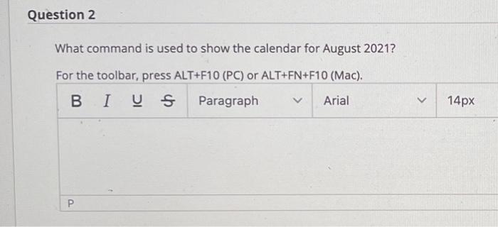 Solved Question 2 What command is used to show the calendar | Chegg.com