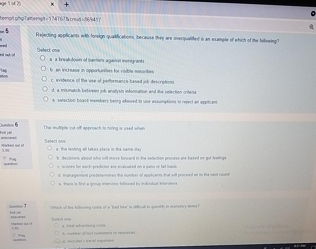 Solved At which step in the selection process are | Chegg.com