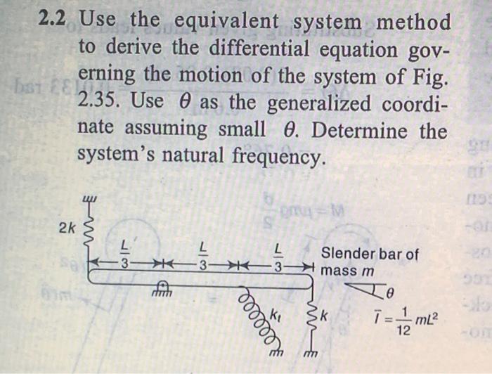 Solved 2.2 Use the equivalent system method to derive the | Chegg.com