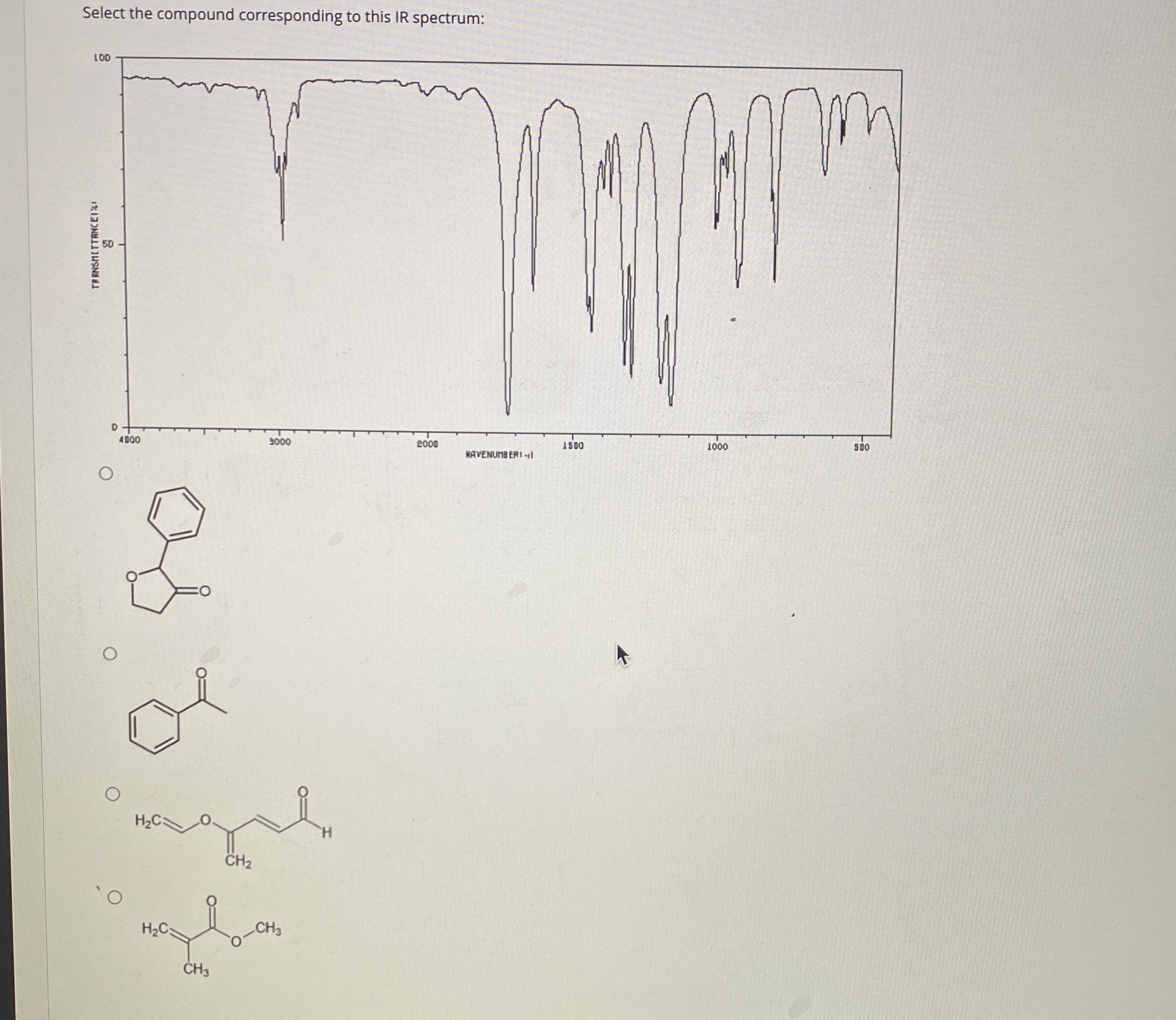 Solved Select the compound corresponding to this IR | Chegg.com