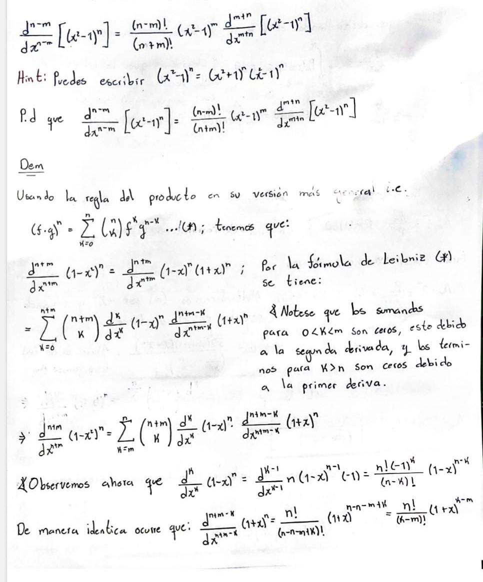 \[ \frac{d^{n-m}}{d x^{n-m}}\left[\left(x^{2}-1\right)^{n}\right]=\frac{(n-m) !}{(n+m) !}\left(x^{2}-1\right)^{m} \frac{d^{m+