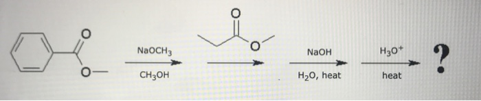 Solved O= O NaOCH3 NaOH H30+ A CH3OH H20, heat heat | Chegg.com