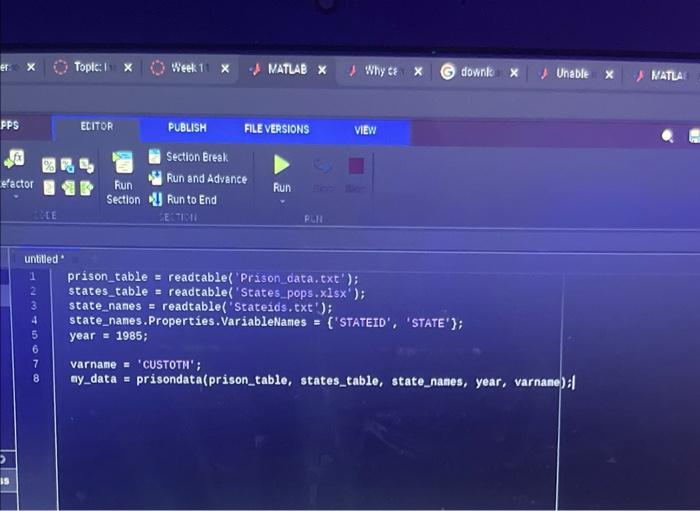 Solved provided are very large. You can use MATLAB's table | Chegg.com