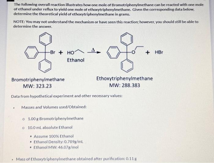 Solved The Following Overall Reaction Illustrates How One | Chegg.com