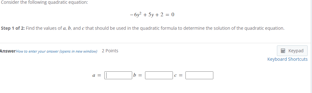 Solved Consider the following quadratic | Chegg.com
