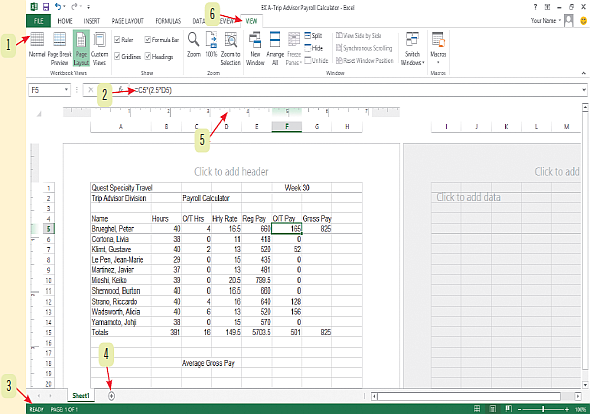 Solved: Label the elements of the Excel worksheet window shown ...