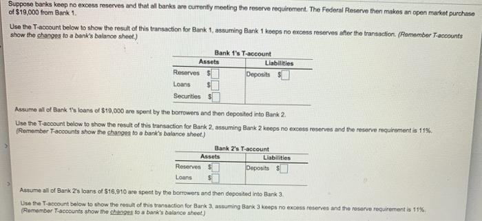 Solved Suppose Banks Keep No Excess Reserves And That All Chegg