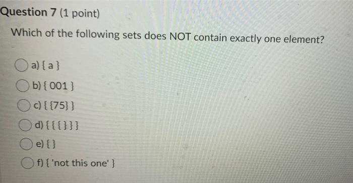 Solved Question 7 (1 point) Which of the following sets does | Chegg.com
