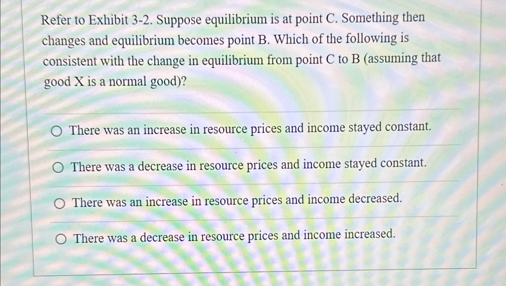 Solved Refer to Exhibit 3-2. ﻿Suppose equilibrium is at | Chegg.com