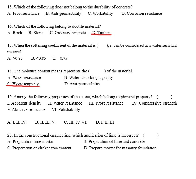 Solved 1. Classify These Following Materials In Component | Chegg.com